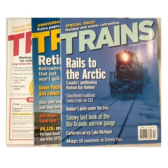 Vtg Lot 3 Trains Oct Nov Dec 2005 Magazine Railway Collect Hobby Locomotive - Picture 1 of 9